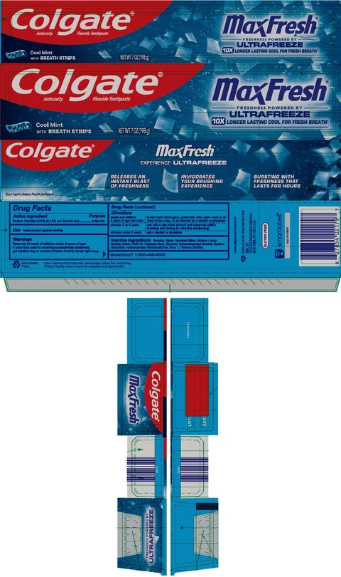 Colgate MaxFresh Cool Mint 포장