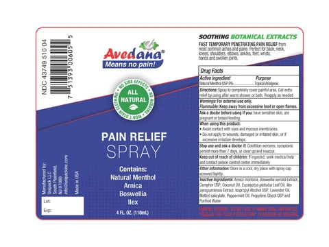 Avedana Pain Relief 포장