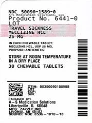Rugby Travel SicknessMeclizine HCl, 25 mg Each (Antiemetic) 포장