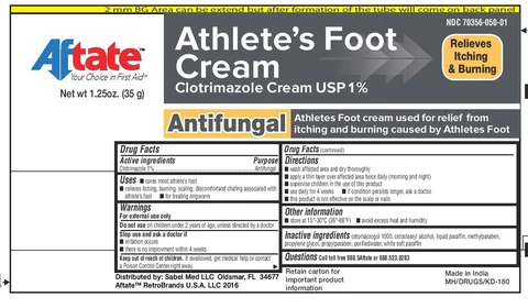 Athlete Foot Cream with Clotrimazole 포장