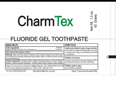 Charm Tex FLUORIDE Gel 포장