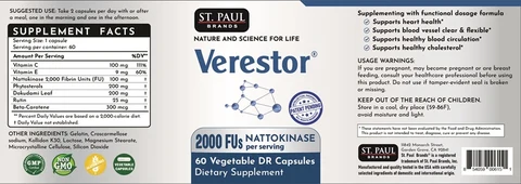 St. Paul Brands Verestor packaging