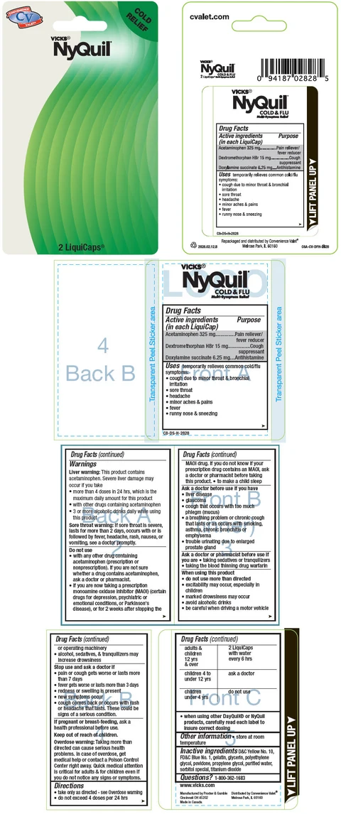 Vicks NyQuil Cold and Flu 포장