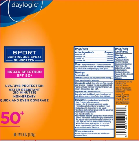 Sport Sunscreen SPF 50 Daylogic packaging