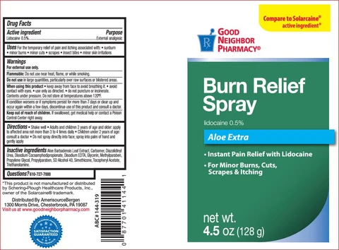 Burn Relief packaging