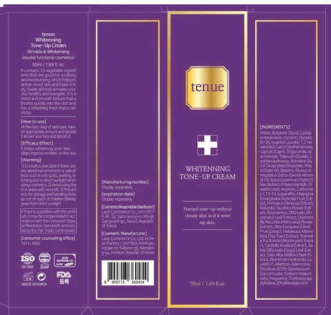 Tenue Whitenning Tone upCream packaging