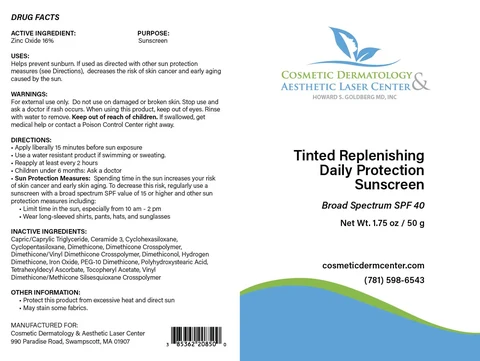 Tinted Daily Replenishing Protection packaging