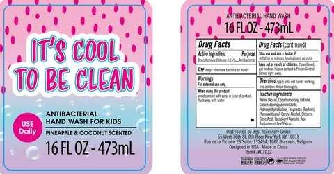 Antibacterial Hand Wash for Kids Pineapple and Coconut Scented 포장