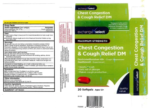 Chest Congestion and Cough Relief DM packaging