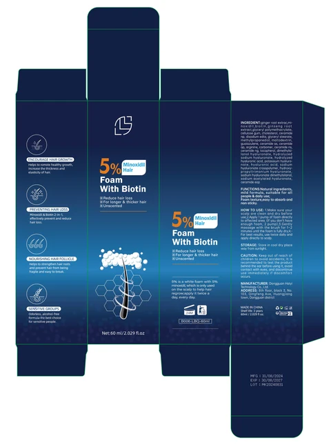 5 MINOXIDIL HAIR FOAM WITH BIOTIN 포장