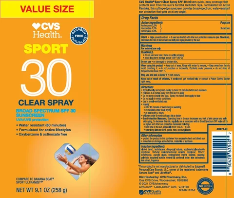 CVS HealthSport SPF 30 Clear 포장