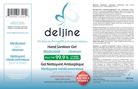 Deljine Hand Sanitizer gel / deljine hand sanitizer 포장