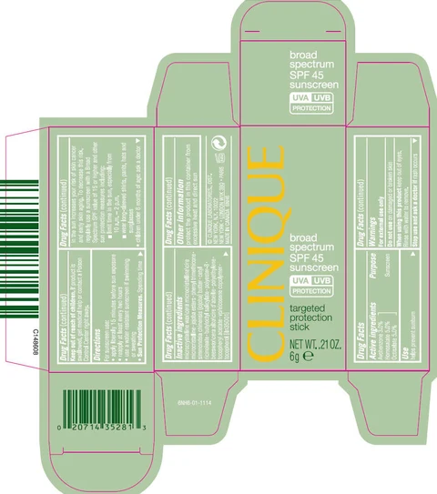 CLINIQUE TARGETED PROTECTION SPF 45 BROAD SPECTRUM SUNSCREEN packaging