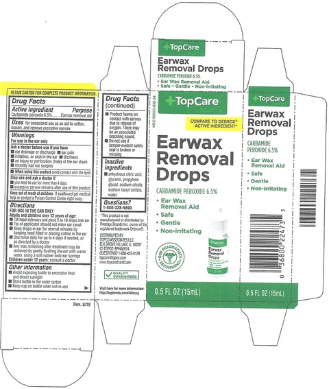 TopCare Earwax Removal Drops packaging