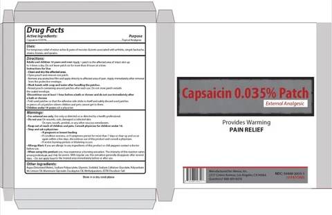 Capsaicin 0.035 Percent 포장