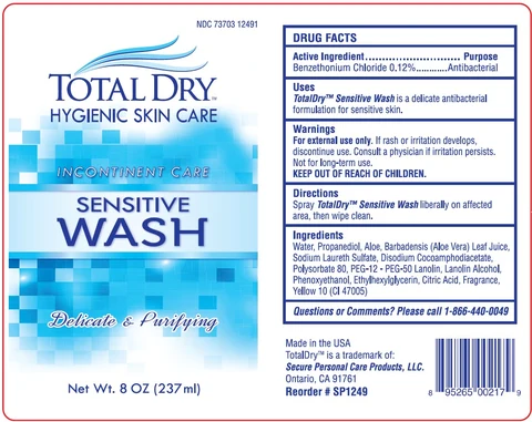 TotalDry Sensitive Wash 포장