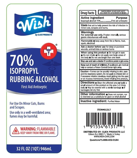 WISH RUBBING ALCOHOL 32oz 포장