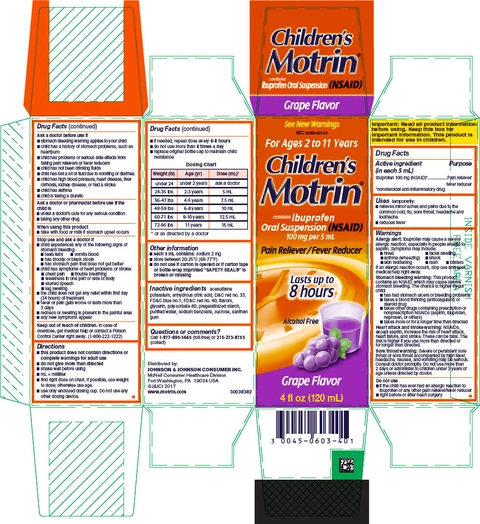 Childrens Motrin packaging