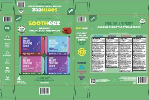 Sootheez Organic Variety Pack packaging