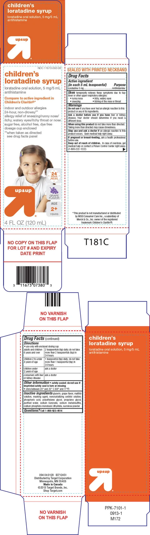 Childrens Loratadine packaging