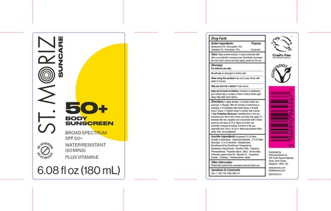 St. Moriz Suncare 50 Body Sunscreen packaging