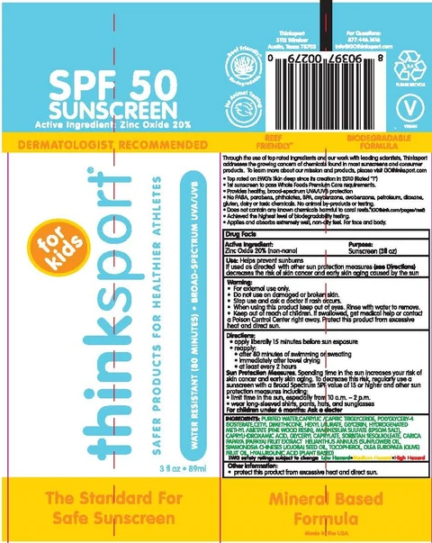 THINKSPORT Kids sunscreen SPF 50 포장