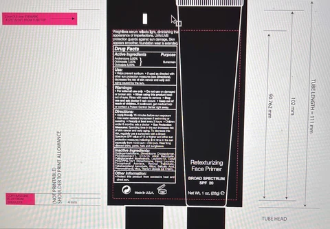 RETEXTURIZING PRIMER BROAD SPECTRUM SPF 20 포장