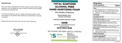 Total Sanitizer Alcohol Free Hand Saniting Foam 포장