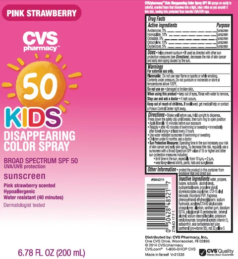 Kids Disappearing Color SPF50 Broad Spectrum Suncreen Pink Strawberry Scented 포장