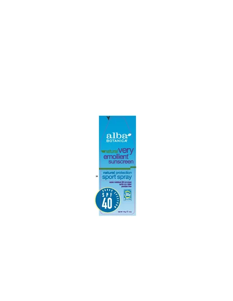 Alba Botanica Natural Very Emollient Sunscreen Sport Spray SPF40 포장