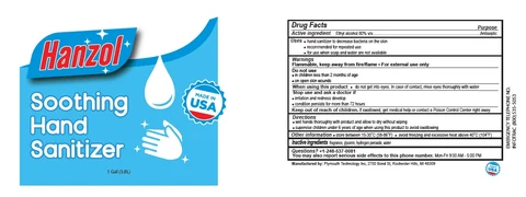 Hanzol Liquid Hand Sanitizer packaging