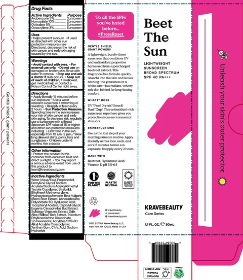 BEET THE SUN LIGHTWEIGHT SUNSCREEN BROAD SPECTRUM SPF 40 PA 포장
