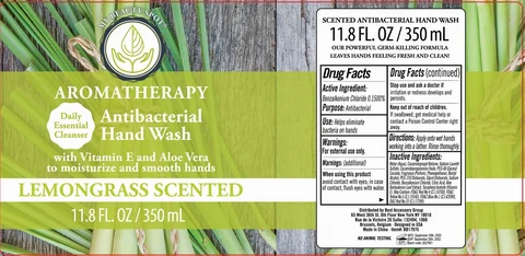 Aromatherapy Antibacterial Hand Wash Lemongrass ScentedWith Vitamin E and Aloe Vera 포장