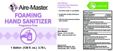Aire-Master Foaming Hand Sanitizer Fragrance Free 포장
