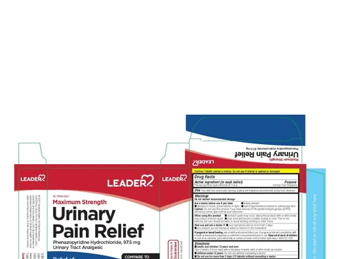 Leader Maximum Strength Urinary Pain Relief packaging