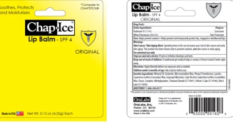 ChapIce Original SPF 4 Lip Balm 포장