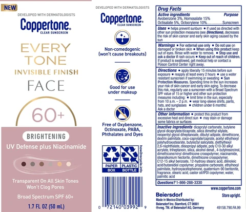 Coppertone Every Tone Brightening Sunscreen SPF 60 포장