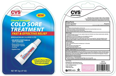 CVS Cold Sore Treatment packaging