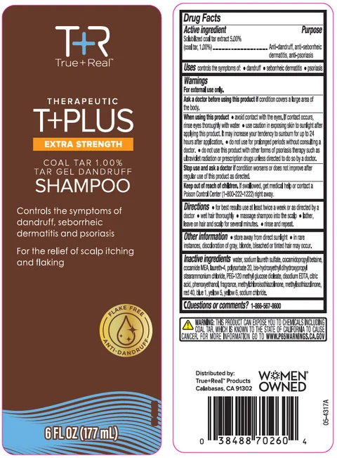 True Plus Real Therapeutic T PLUS EXTRA STRENGTH COAL TAR TAR DANDRUFFAnti-dandruff, anti-seborrheic dermatitis, anti-psoriasis 포장