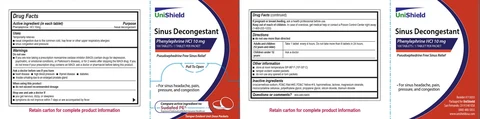 Unishield Sinus Decongestant 포장
