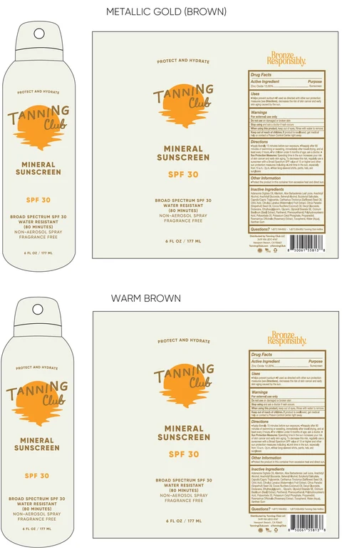 Tanning Club Mineral Sunscreen SPF 30 포장