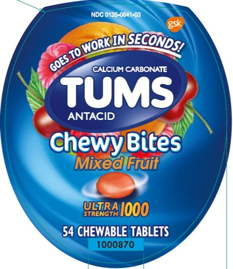 Tums Chewy Bites Mixed Fruit 포장