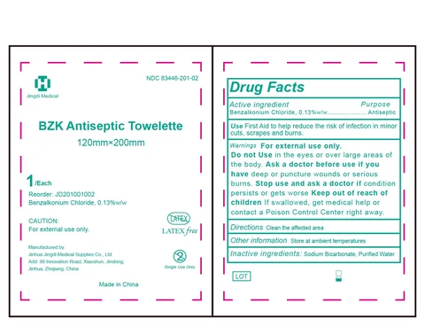 BZK Antiseptic Towelette 포장