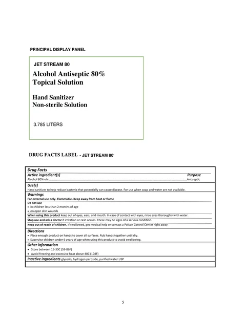 80 ml label