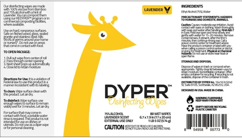 DISINFECTING WIPES 포장