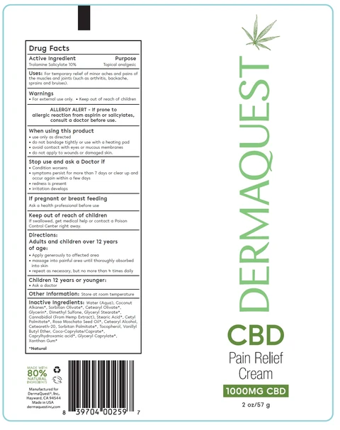 CBD Pain Relief Cream packaging