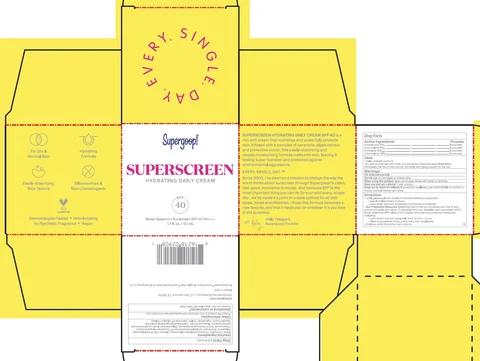 Superscreen Hydrating Daily Cream SPF 40 포장