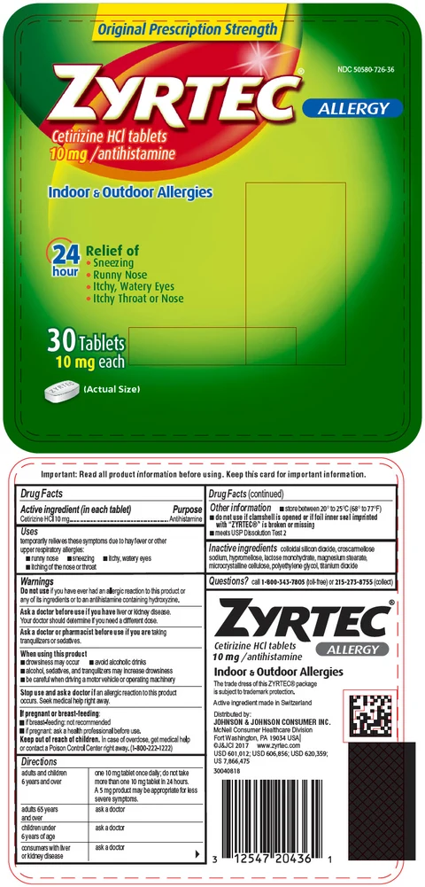 Zyrtec Allergy 포장