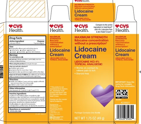 CVS LidocaineMaximum Strength 포장