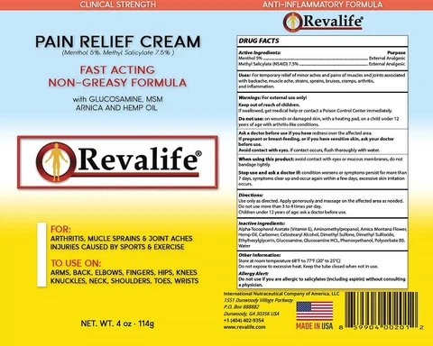 Revalife Pain Relief Cream packaging